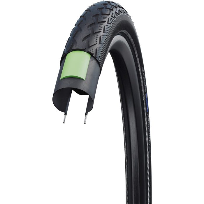 Schwalbe buitenband Marathon GreenGuard kleur zwart met reflectie in de maat 24 x 1